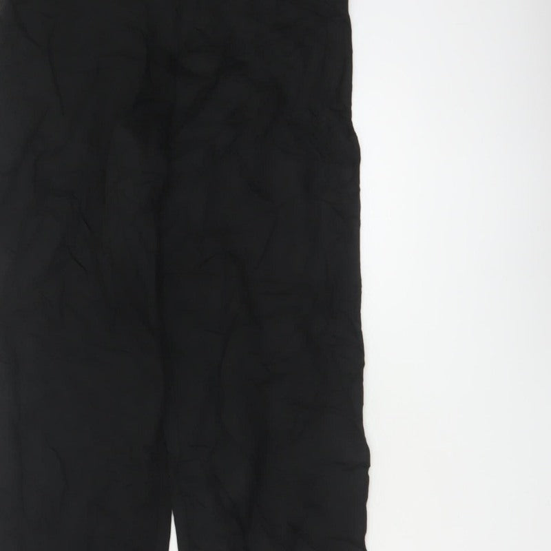 M&S Women’s Black Size 10 Long Straight Stretch Trousers