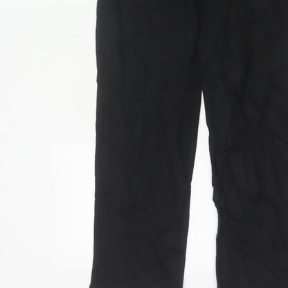 M&S Women’s Black Size 10 Long Straight Stretch Trousers