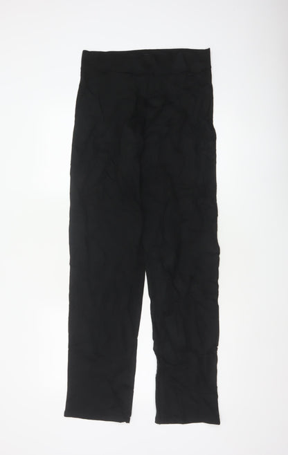 M&S Women’s Black Size 10 Long Straight Stretch Trousers