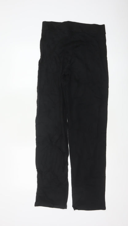 M&S Women’s Black Size 10 Long Straight Stretch Trousers