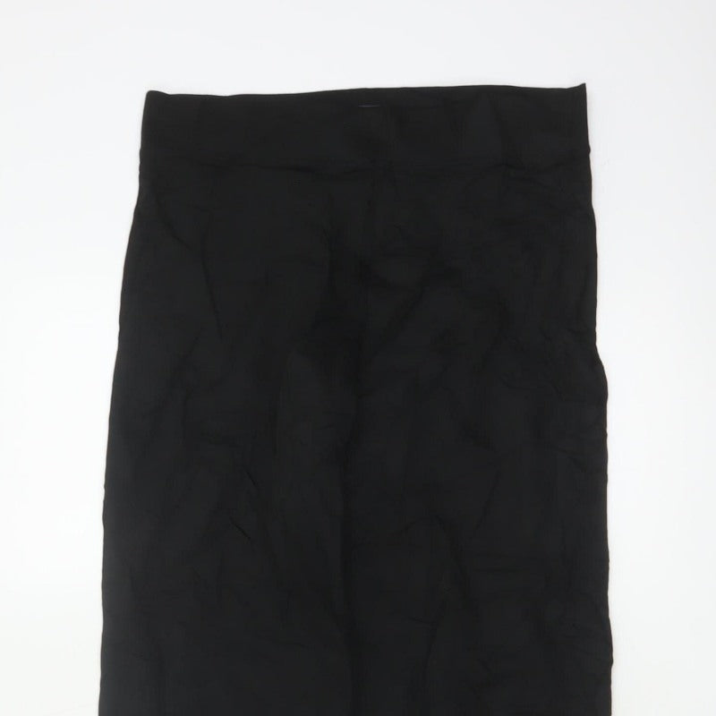 M&S Women’s Black Size 10 Long Straight Stretch Trousers