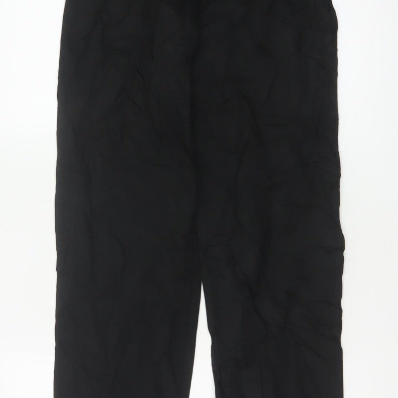 M&S Women’s Black Size 10 Long Straight Stretch Trousers