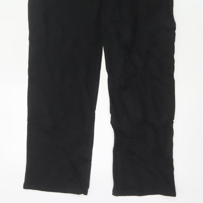 M&S Women’s Black Size 10 Long Straight Stretch Trousers