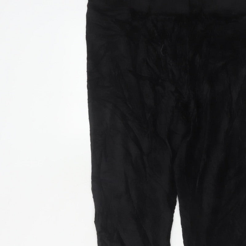 Marks and Spencer Women Black UK 16 Short Cotton Blend Leggings