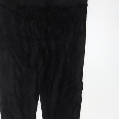 Marks and Spencer Women Black UK 16 Short Cotton Blend Leggings