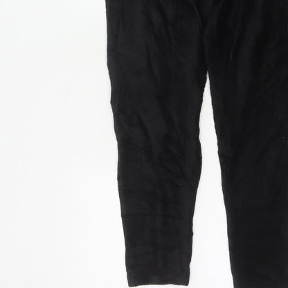 Marks and Spencer Women Black UK 16 Short Cotton Blend Leggings