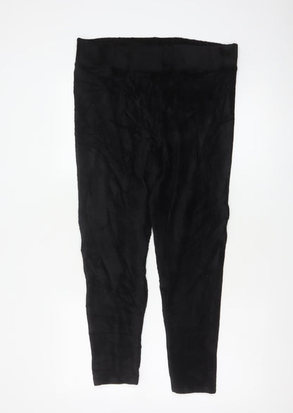 Marks and Spencer Women Black UK 16 Short Cotton Blend Leggings