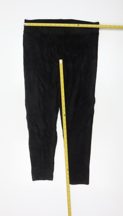 Marks and Spencer Women Black UK 16 Short Cotton Blend Leggings