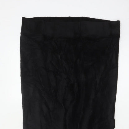 Marks and Spencer Women Black UK 16 Short Cotton Blend Leggings