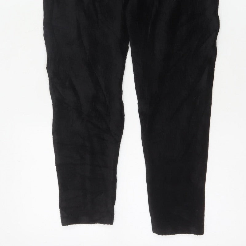Marks and Spencer Women Black UK 16 Short Cotton Blend Leggings