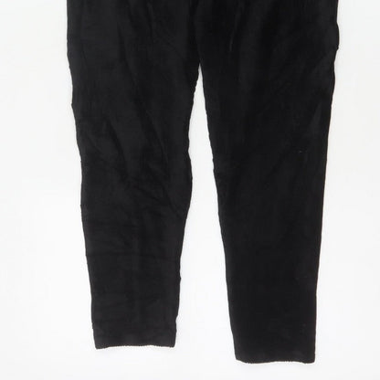 Marks and Spencer Women Black UK 16 Short Cotton Blend Leggings