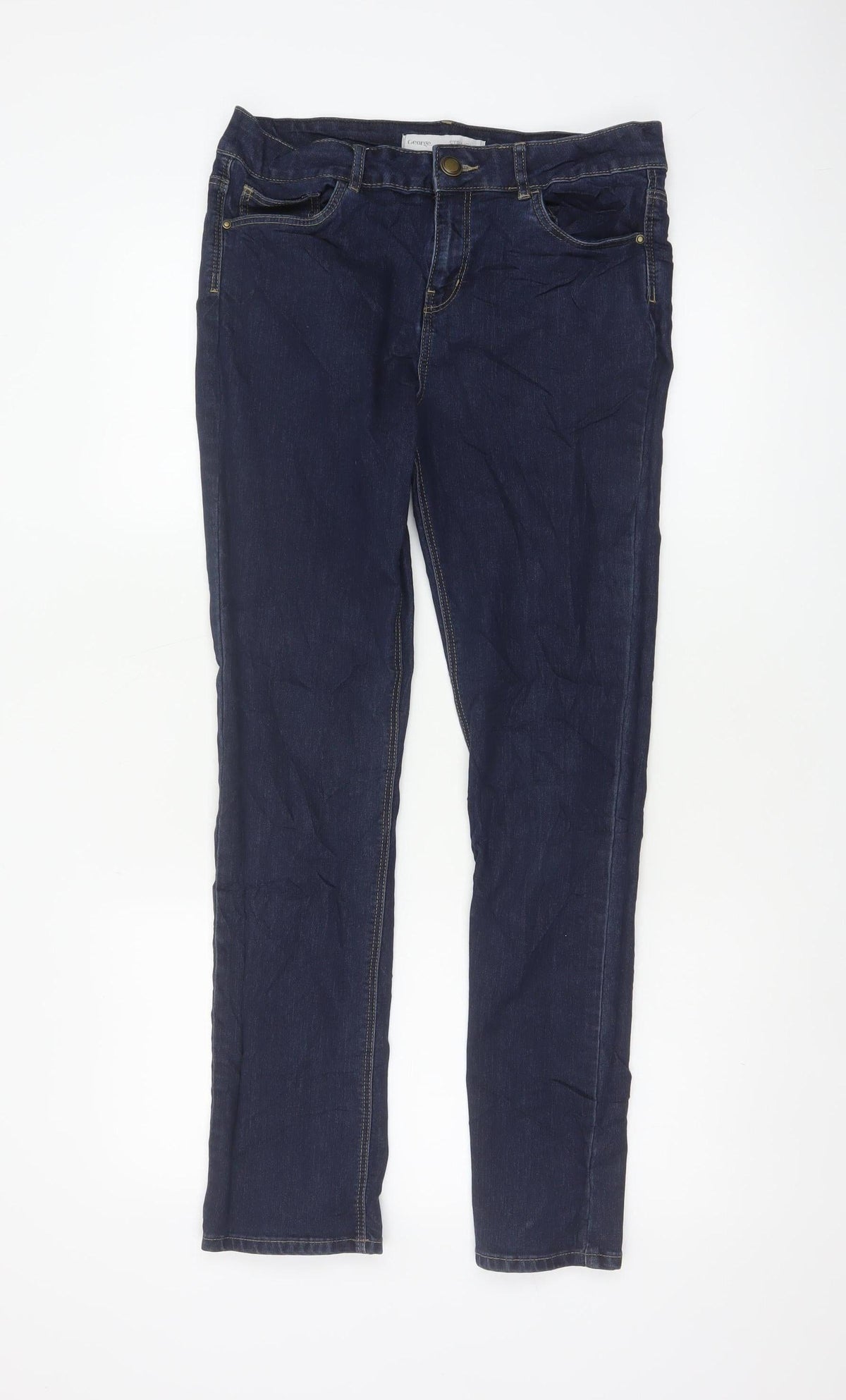 George Women’s Indigo UK 12 Skinny Stretch Denim Jeans Standard Length