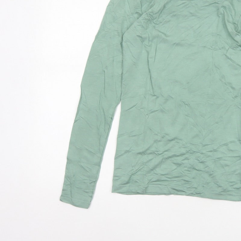Marks and Spencer Women Green Heatgen Thermal Long Sleeve Top UK 12