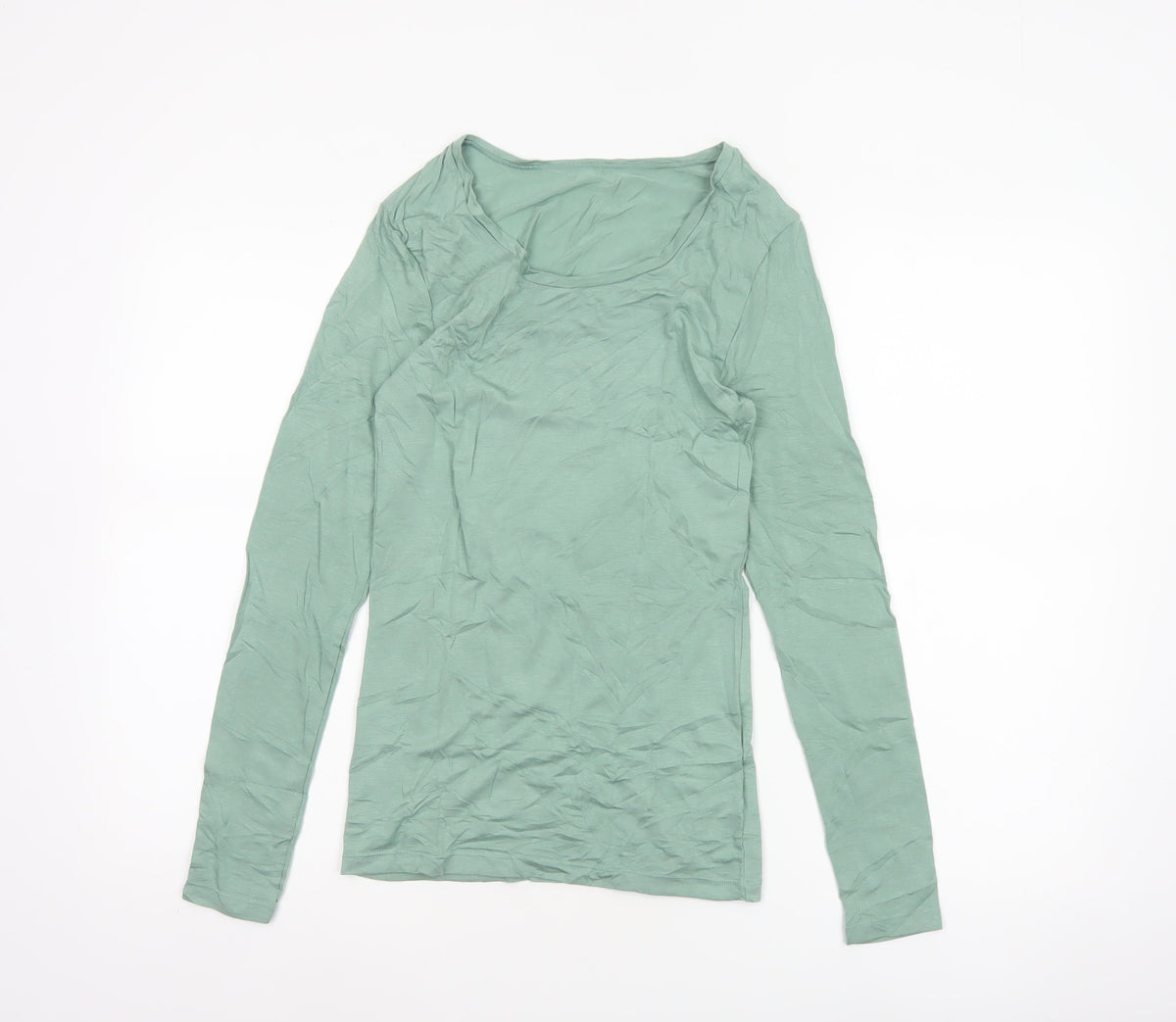 Marks and Spencer Women Green Heatgen Thermal Long Sleeve Top UK 12