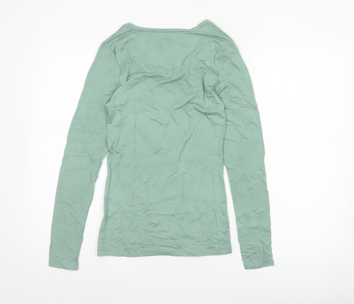 Marks and Spencer Women Green Heatgen Thermal Long Sleeve Top UK 12