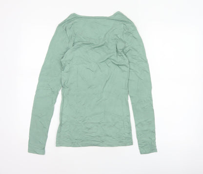 Marks and Spencer Women Green Heatgen Thermal Long Sleeve Top UK 12