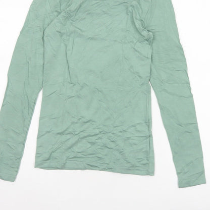 Marks and Spencer Women Green Heatgen Thermal Long Sleeve Top UK 12