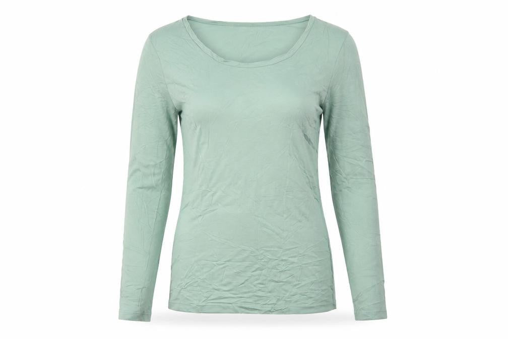 Marks and Spencer Women Green Heatgen Thermal Long Sleeve Top UK 12