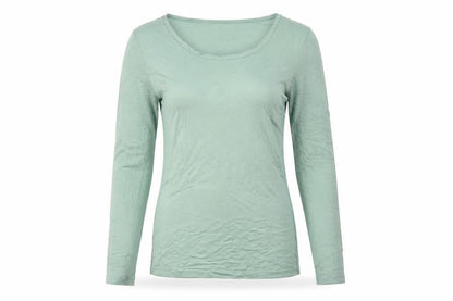 Marks and Spencer Women Green Heatgen Thermal Long Sleeve Top UK 12