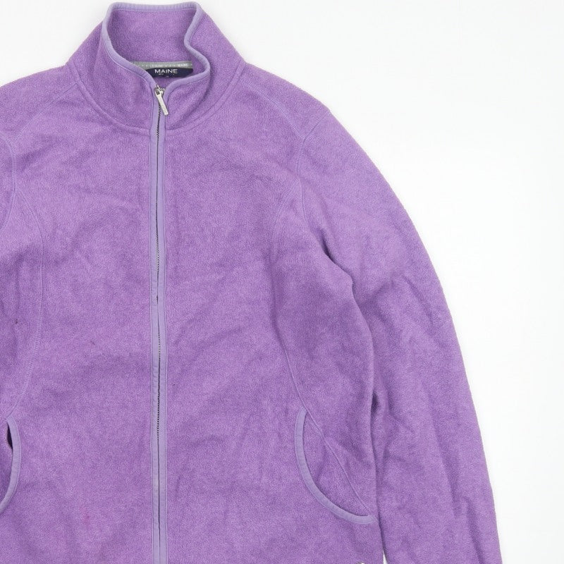 Maine New England Women’s Purple Size 16 Fleece Full Zip Jacket