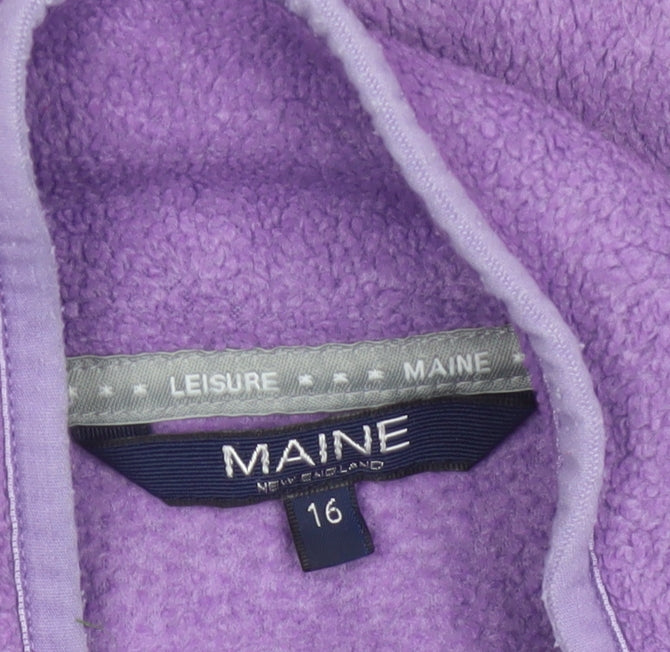 Maine New England Women’s Purple Size 16 Fleece Full Zip Jacket