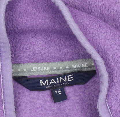 Maine New England Women’s Purple Size 16 Fleece Full Zip Jacket