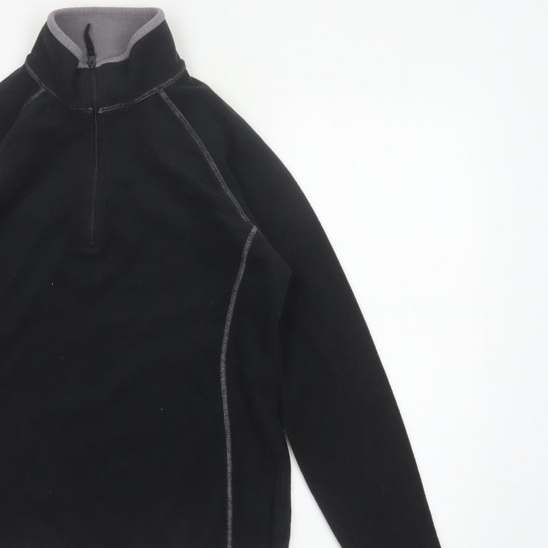 Mountain Warehouse Women’s Black Fleece 1/2 Zip Pullover UK 14