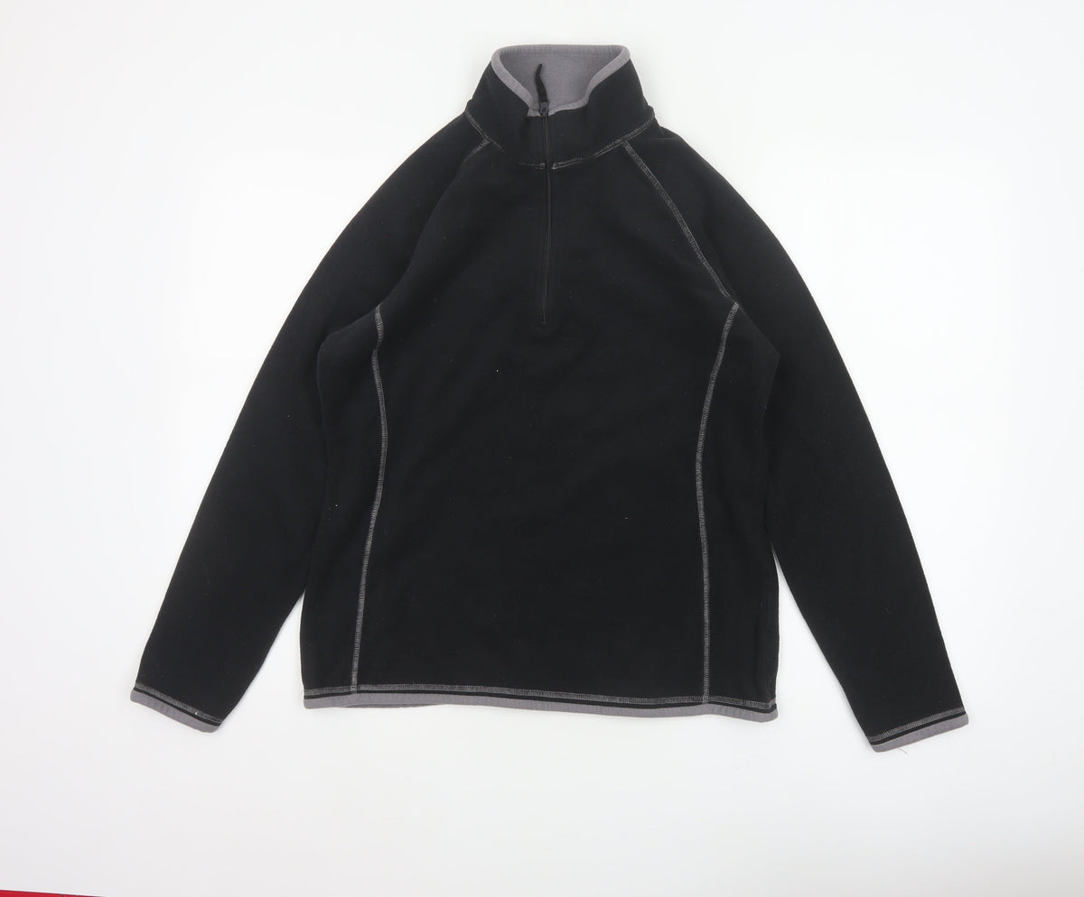 Mountain Warehouse Women’s Black Fleece 1/2 Zip Pullover UK 14