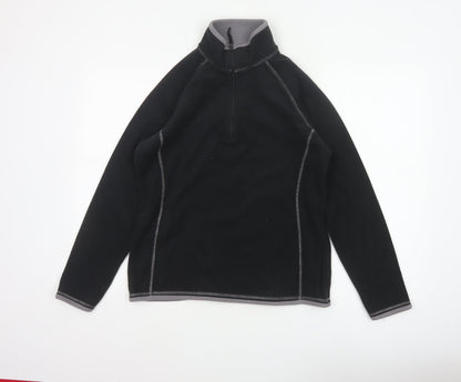 Mountain Warehouse Women’s Black Fleece 1/2 Zip Pullover UK 14
