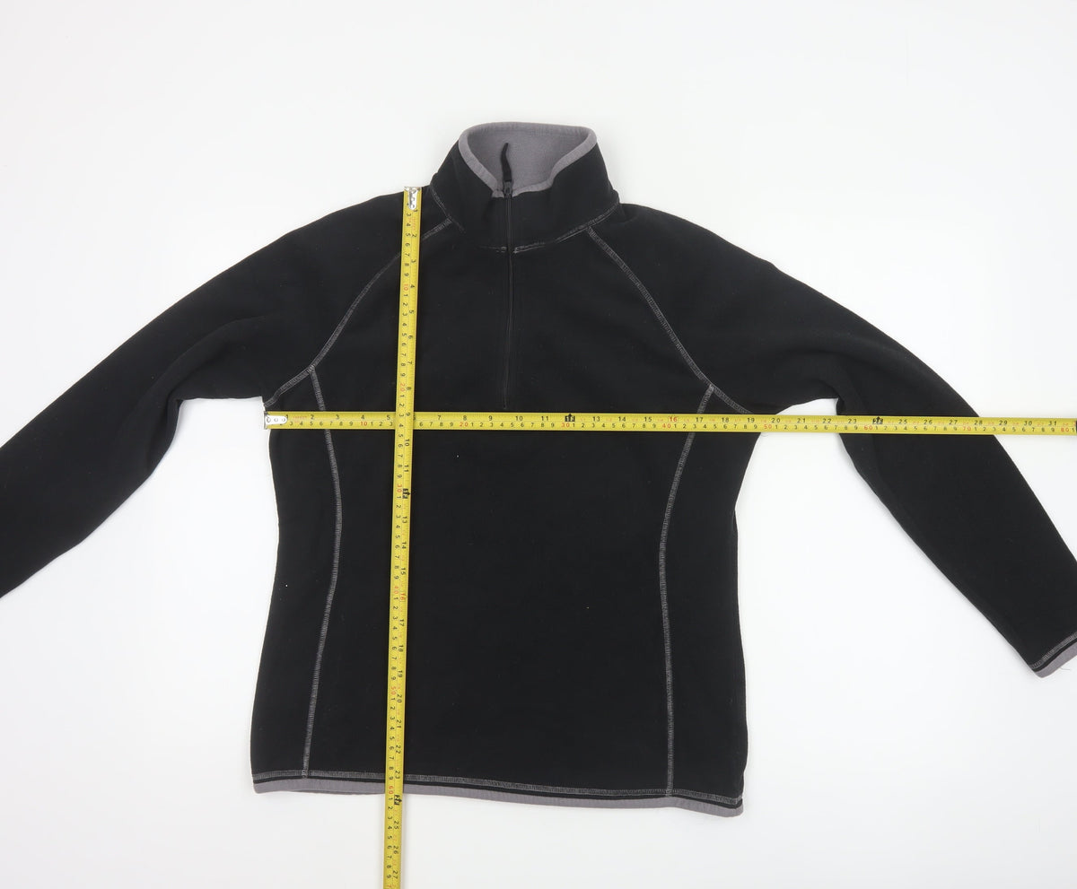 Mountain Warehouse Women’s Black Fleece 1/2 Zip Pullover UK 14