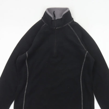 Mountain Warehouse Women’s Black Fleece 1/2 Zip Pullover UK 14