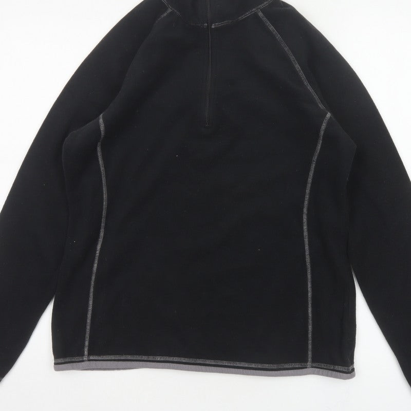 Mountain Warehouse Women’s Black Fleece 1/2 Zip Pullover UK 14