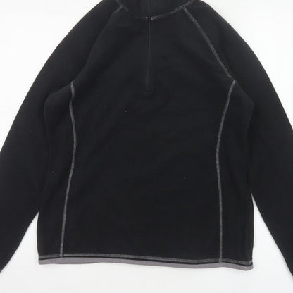 Mountain Warehouse Women’s Black Fleece 1/2 Zip Pullover UK 14