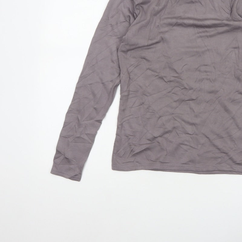 Heatgen Women’s Grey Size 14 Thermal High Neck Long Sleeve Stretch Top