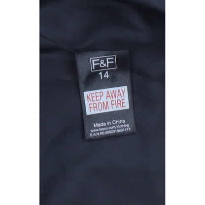 F&F Women’s Black Floral Belted Trench Coat Size 14