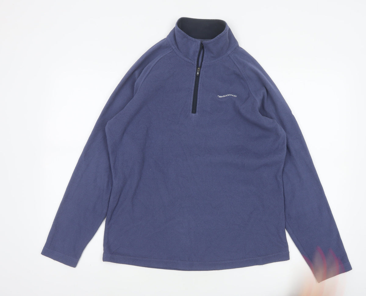 Craghoppers Women’s Blue UK 12 1/4 Zip Fleece Pullover Sweatshirt