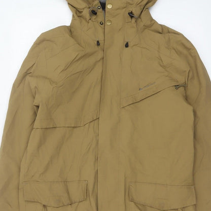 Quechua Men’s Beige M Outdoor Hooded Hiking Parka Jacket