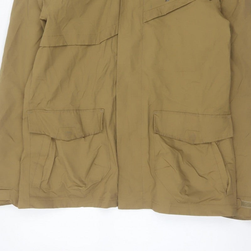 Quechua Men’s Beige M Outdoor Hooded Hiking Parka Jacket