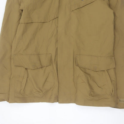 Quechua Men’s Beige M Outdoor Hooded Hiking Parka Jacket