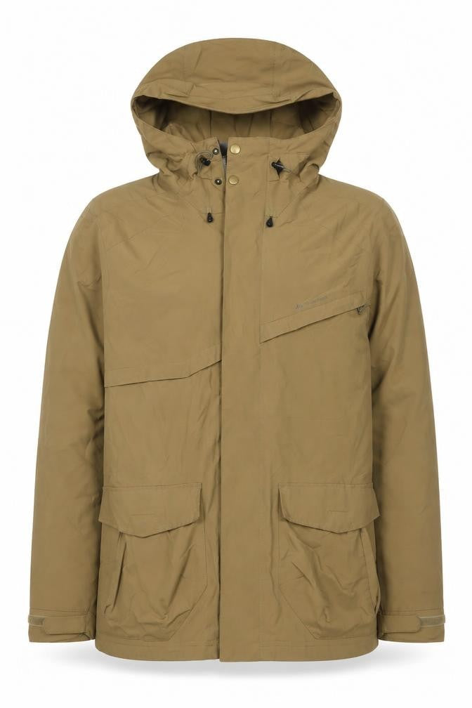 Quechua Men’s Beige M Outdoor Hooded Hiking Parka Jacket