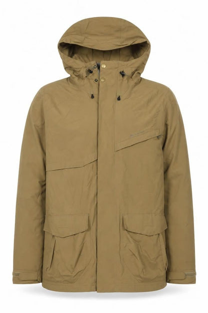 Quechua Men’s Beige M Outdoor Hooded Hiking Parka Jacket