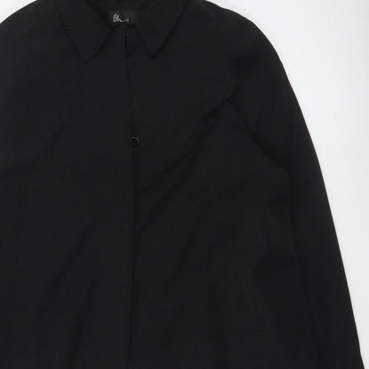 Bhs Women’s Black Size 20 Hooded Mid-Length Overcoat