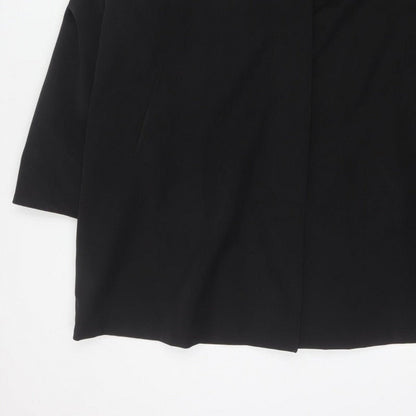 Bhs Women’s Black Size 20 Hooded Mid-Length Overcoat