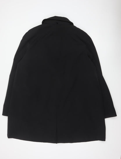 Bhs Women’s Black Size 20 Hooded Mid-Length Overcoat
