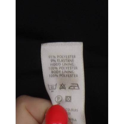 Bhs Women’s Black Size 20 Hooded Mid-Length Overcoat