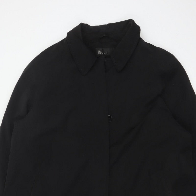 Bhs Women’s Black Size 20 Hooded Mid-Length Overcoat