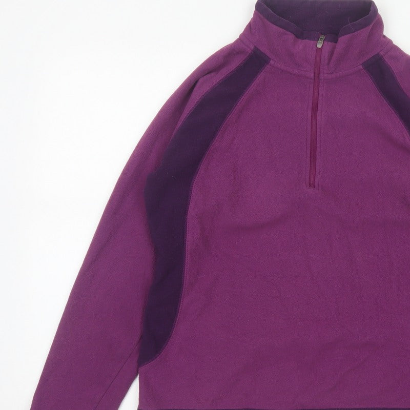 Peter Storm Women’s Purple Size 14 1/4 Zip Fleece Pullover Sweatshirt