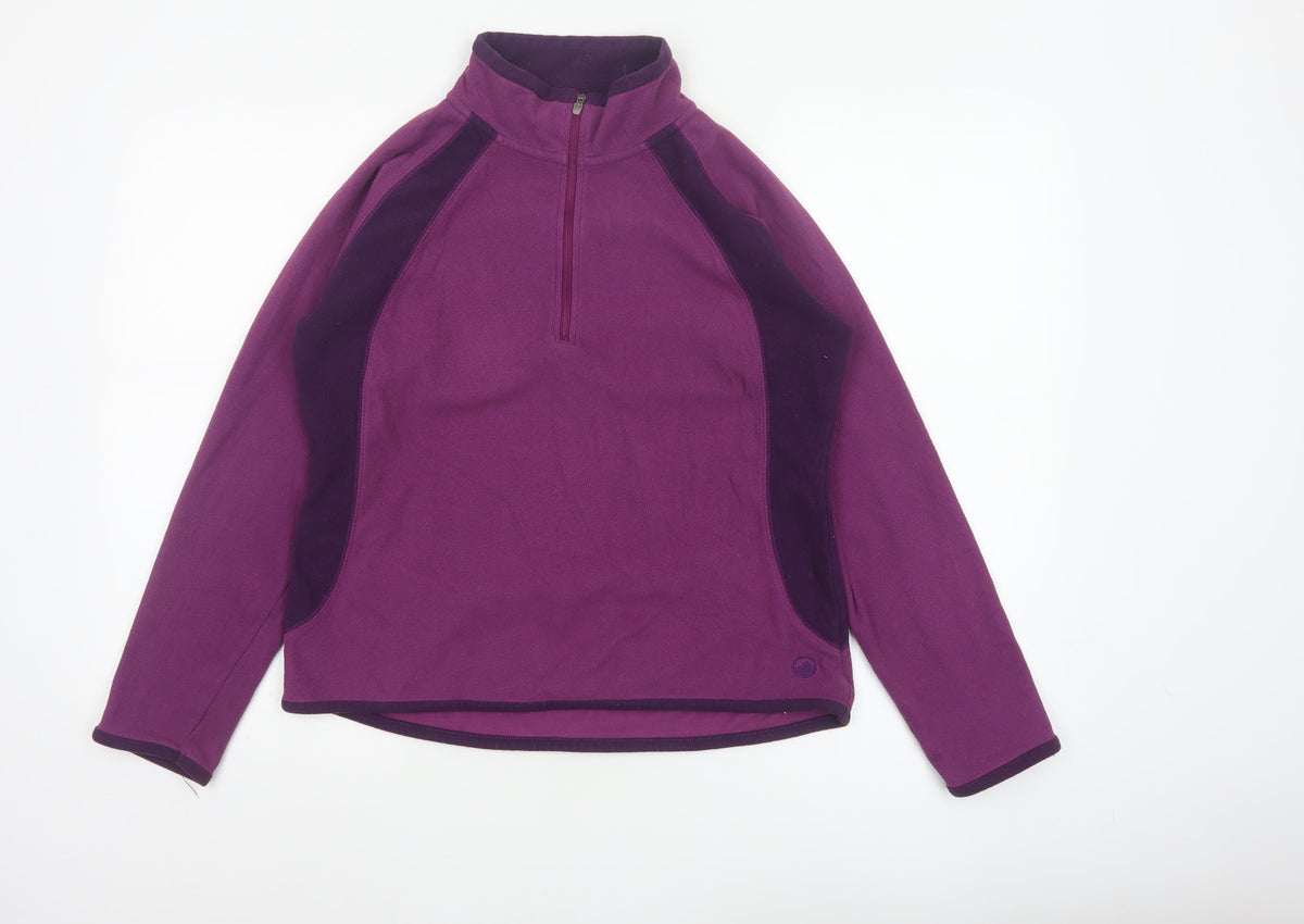 Peter Storm Women’s Purple Size 14 1/4 Zip Fleece Pullover Sweatshirt
