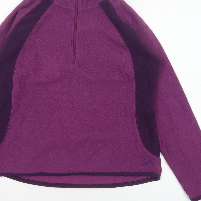 Peter Storm Women’s Purple Size 14 1/4 Zip Fleece Pullover Sweatshirt
