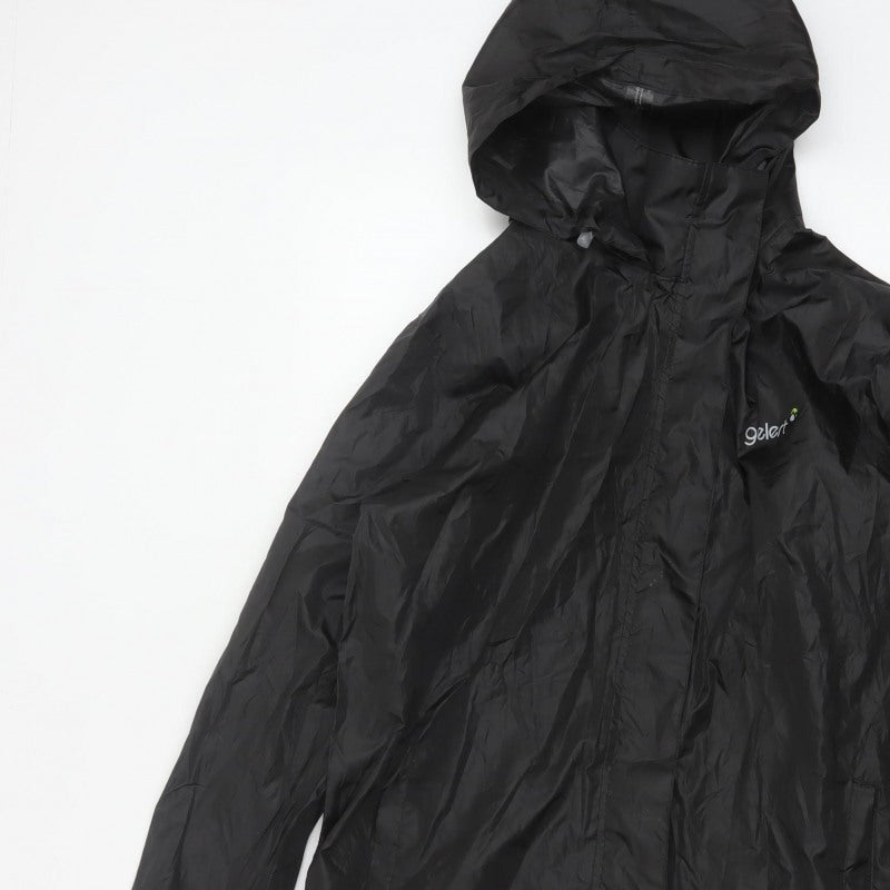 Gelert Men's Black M Packaway Waterproof Hooded Rain Jacket